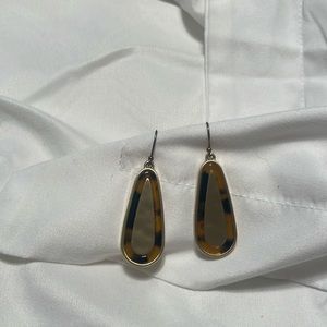 Gold and tortoise earrings
